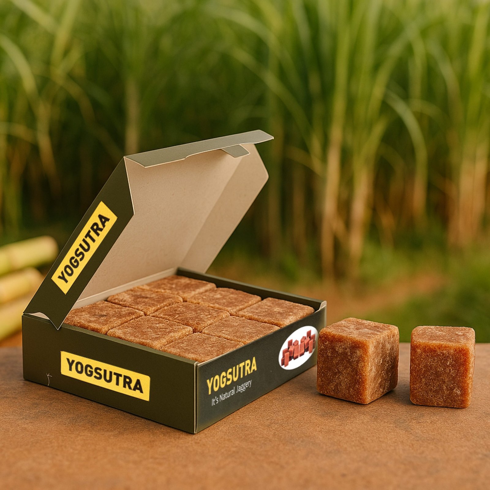 Yogsutra Organic Jaggery Cubes, 430g | 100% Natural, Unrefined & Chemical-Free Gur/Gud | Handcrafted Sugarcane Jaggery | Healthy Sugar Substitute - Image 5
