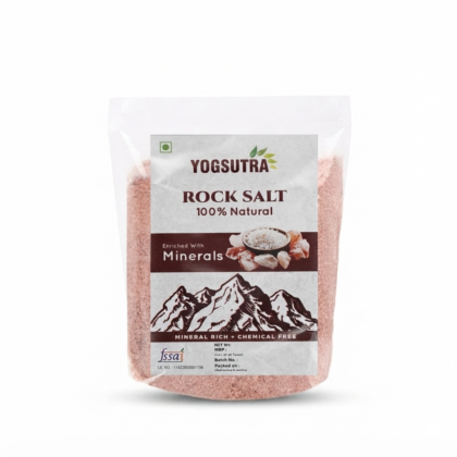 Yogsutra Himalayan Pink Salt, 1kg | 100% Natural & Unrefined Rock Salt (Sendha Namak) | Rich in 84+ Trace Minerals | No Additives, Non-Iodized | For Cooking, Seasoning & Fasting