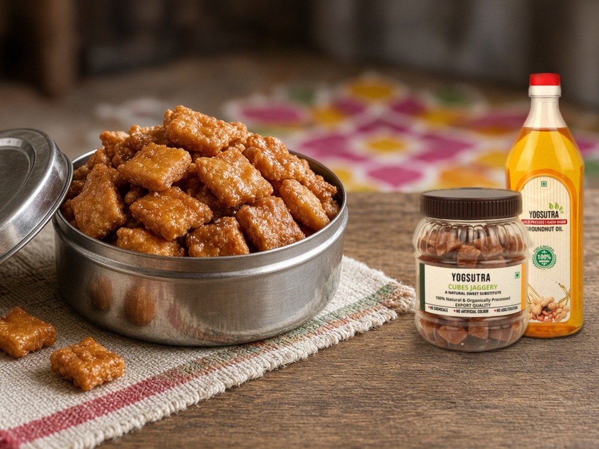 Gur Shakkarpara (Jaggery Shakkarpara)