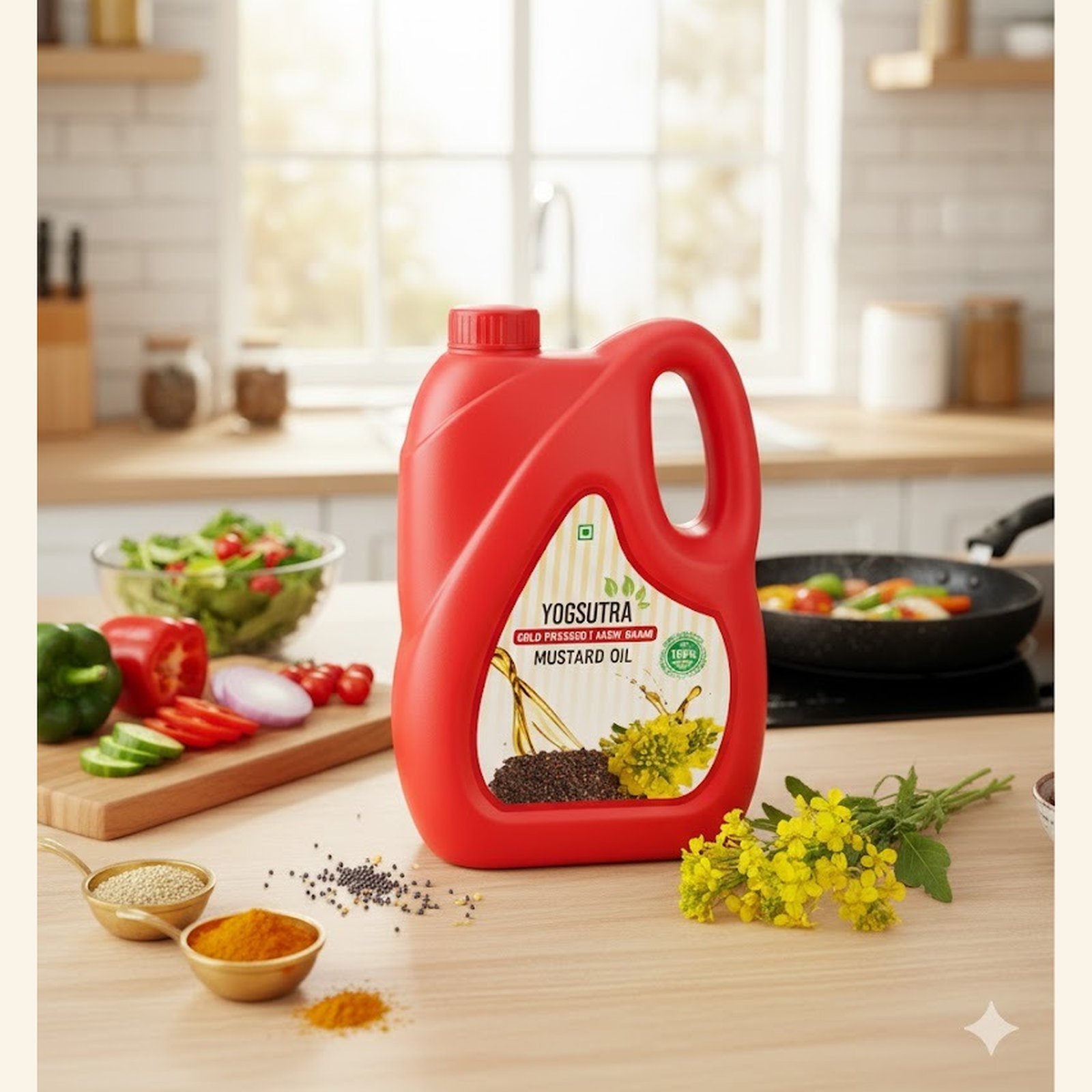 Pure Cold-Pressed Mustard Oil 5L Jar